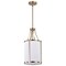 Nuvo Easton 1-Light Pendant - Burnished Brass Finish - White Linen Shade 60/7961 - alternate 1